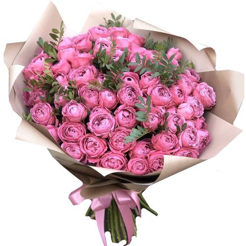 Букет из Розовой Кустовой Розы