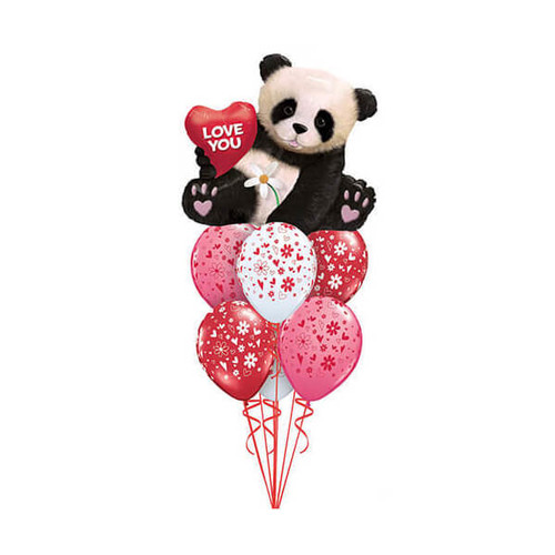 Воздушные шары 'Панда с Сердцем'