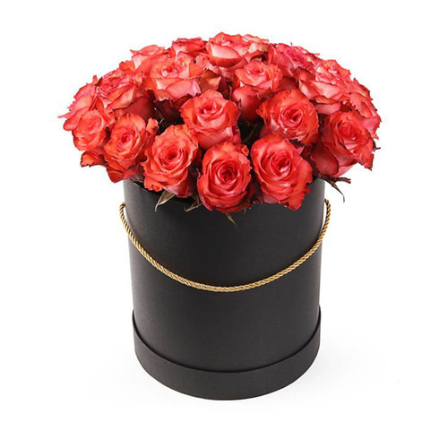 Букет в коробке из 25 красных роз Игуана